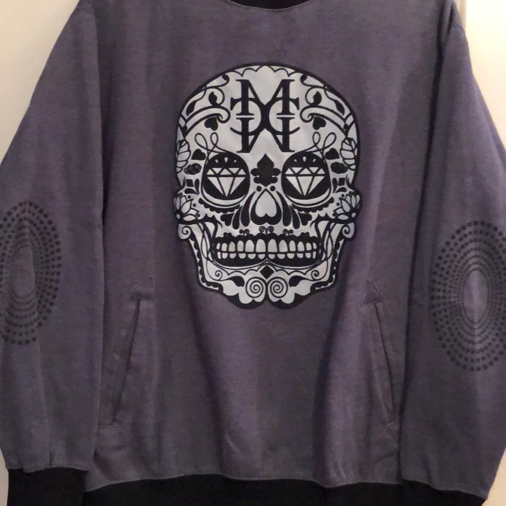 Michael Cherry Blue Skull Sweatshirt - Picture 3 of 6